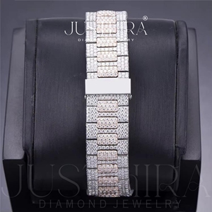 Indian Exporter Custom Iced Out Moissanite Diamond <b>Watch</b> Hip Hop Jewelry Style Luxury Quartz <b>Watch</b> for Unisex Available For Sale - Product Image 3