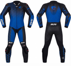 Traje de Carreras Personalizado para Hombre en Cuero Vacuno/Canguro, Mono de Una Pieza con Armadura de Nivel 2 CE, Hecho a Medida, Protección OEM - Product Image 1
