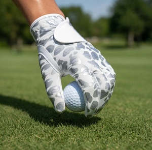 Guante de Golf Deportivo Unisex de Alto Rendimiento con Cremallera Izquierda, Protección UV, Diseño de Leopardo, Cuero Cabretta, Patriótico, Marca INJAE - Product Image 3