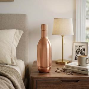 Bouteille d'eau classique en cuivre réutilisable, design inspiré de l'ayurveda pour le bien-être quotidien et une consommation saine - Product Image 5