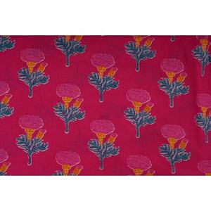 Cerise Pink Viridian verde fuego amarillo estampado Floral tela de algodón patio ligero para cortinas cubre juguetes para niños camisas equipaje - Product Image 3