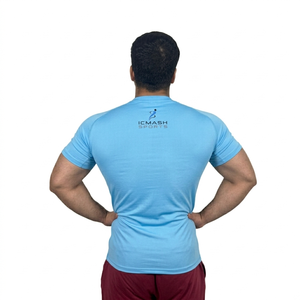 เสื้อแรชการ์ดแห้งเร็ว ระบายอากาศได้ดี ผลิตจากโพลีเอสเตอร์ผสมสแปนเด็กซ์ สกรีนโลโก้ได้ตามต้องการ เสื้อแรชการ์ดแขนสั้นรัดรูป - Product Image 5