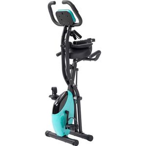 Cyclette Pieghevole per Fitness Domestico, Bici da Esercizio Verticale e Orizzontale con 10 Livelli di Resistenza Regolabile e Fasce per Braccia e Schienale - Product Image 4