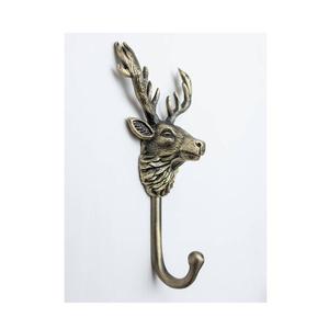 Vintage <b>Silver</b> Iron Wall Hook Smooth Oval Base Double Prong Coat Hanger Rustic Antique Towel Robe Key Holder <b>Bracket</b> Mount - Product Image 4