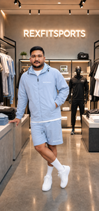 REXFIT SPORTS 2026 Ensemble veste coupe-vent et short unisexe en polyester personnalisé, vêtements de sport légers pour la salle de sport, l'entraînement et les activités de plein air - Product Image 5