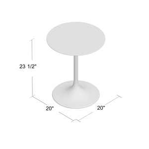 Table de bar ronde élégante avec base en piédestal évasée, finition lisse, design gain de place, support robuste pour les intérieurs modernes - Product Image 5