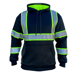 Sweat-shirts de qualité supérieure à prix abordable, chauds et doublés en polaire, avec logo personnalisé et haute visibilité, vêtements de travail réfléchissants pour hommes. - Product Image 1