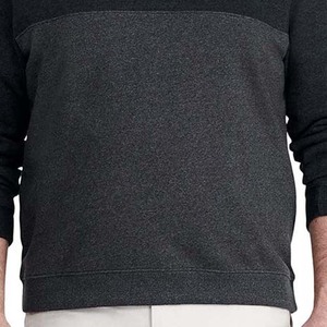 Sweat-shirt en tricot à col rond pour homme avec logo personnalisé, coupe classique, couleur unie, coton, pull-over, style décontracté d'automne, bicolore - Product Image 3