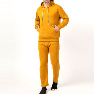 ชุดวอร์มผู้ชายแบบใหม่ขายส่ง สีพื้น แฟชั่นลำลอง ชุดสองชิ้นผ้าฟลีซ - Product Image 1