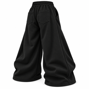 Pantalones Capri de Pierna Ancha para Hombre, Color Sólido, con Cintura Ajustable con Cordón y Bolsillos, Estilo Casual, Tela de Algodón Transpirable - Product Image 4