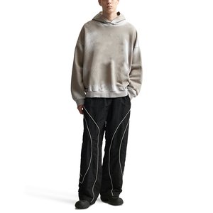 Sweat-shirts à capuche brodés délavés à l'acide, dernier style, tissu durable anti-plis, pour hommes, effet soleil délavé, avec logo entièrement personnalisable - Product Image 1