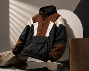 Wholesale Customizable Hooded <b>Racer</b> Starter Windbreaker Knicks <b>Jacket</b> Windproof Quarter-Zip Loose fit custom front back logo - Product Image 4