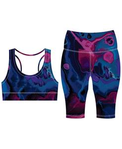 Ensemble de fitness sans couture personnalisé pour femmes, soutien-gorge de sport compressif et short élastique à contrôle de rebond, ensemble ajustable - Product Image 1