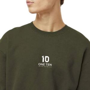 Sweat-shirt col rond épais pour homme en molleton de coton, coupe décontractée, style streetwear, personnalisable, vente en gros - Product Image 3
