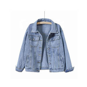 Blouson en jean slim décontracté pour homme 100 % coton, style urbain avec détails boutonnés, techniques de revêtement et de lavage, idéal pour l'automne - Product Image 1