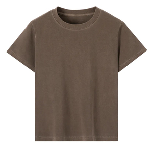 Camiseta Casual Vintage para Hombre, de Algodón Puro de 260g, Tejido de Tres Agujas, No Encoge, con Logotipo Personalizado Bordado, Estilo Boxy, Lavado Ácido - Product Image 5