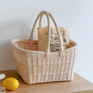 Paniers de rangement en rotin, conteneurs organisateurs vides, paniers à fleurs artisanaux de qualité supérieure - Product Image 3
