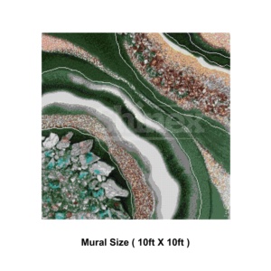 Mosaïque en verre brillant de 10 mm, écologique et résistante à l'eau, pour décorations murales d'appartements et de centres commerciaux - Product Image 3