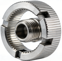 Connecteur circulaire de haute précision, tournage sur mesure de pièces mécaniques en métal, aluminium, acier inoxydable, usinage CNC 3/4/5 axes