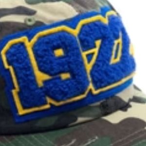 1922 Distressed <b>Camo</b> Chenille <b>Cap</b> Embroidered Patch Baseball Hat Adjustable Casual Vintage Outdoor Headwear Custom Wholesale - Product Image 6
