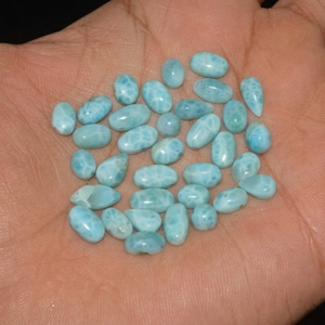 Pierre précieuse Larimar bleu naturel |   Bagues Statement en Argent Poli à la Main avec Effet de Couleur Changeante |   Bijoux faits main de créateur, cadeau pour elle - Product Image 2