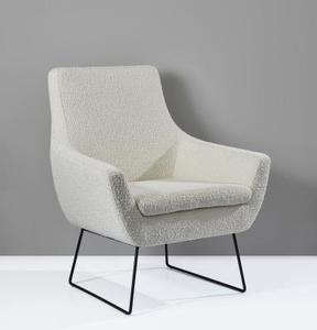 Sillón de Oficina Moderno Tapizado, Sillón de Descanso con Patas de Metal para Recepción y Sala de Espera - Product Image 4