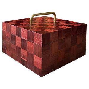 Handmade Wooden <b>Storage</b> Box With Lid Rustic Design Multifunctional Small Size <b>Table</b> Top Organizational Container - Product Image 5