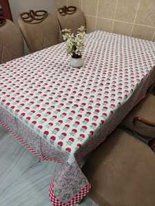 Stylish Handmade Floral <b>Print</b> Hand Block Woven Cotton Tablecloth Luxury Home Table Decor for Restaurant <b>Dining</b> <b>Room</b> Wedding - Product Image 5