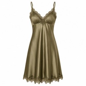 Conjunto de bata y camisón elegante para mujer, tela suave y sedosa, ropa cómoda para descansar en casa. - Product Image 5
