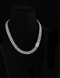 Luxury Moissanite Diamond Cuban Link Chain 925 Silver Rhodium Plated Iced Out Hip Hop <b>Statement</b> <b>Necklace</b> Fine Jewelry For Unisex - Product Image 6