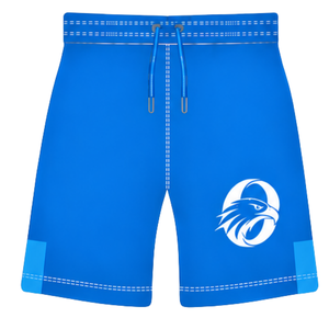 Ensemble short et maillot de rugby bleu roi et blanc, manches courtes, col en V, motif géométrique, uniforme d'équipe personnalisé, respirant, pour entraînement sportif - Product Image 4