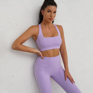 Soutien-gorge de sport pour femme en promotion – Haute qualité, extensible dans 4 directions, respirant, écologique, élasticité moyenne, XS personnalisable à l'avant - Product Image 4