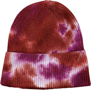 Custom Logo Gradient Color Cable Knit Camouflage <b>Bows</b> Beanie Hat Two Tone <b>Tie</b> Dye for Men <b>Women</b> Beach 100% Cotton - Product Image 1