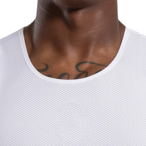 <b>Men's</b> <b>White</b> Mesh Tank Top Breathable Sleeveless Athletic <b>Vest</b> Lightweight Gym Workout Training Summer Activewear Wear - Product Image 4