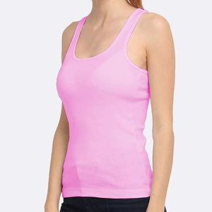 Novedad 2026: Camiseta sin mangas de jersey liso para mujer, tallas grandes, ideal para fitness de verano y uso casual. Servicio OEM ODM. - Product Image 2