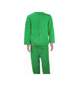 Este traje de soldadura está hecho de algodón FR resistente a las llamas de primera calidad para una seguridad confiable y un rendimiento duradero. - Product Image 5