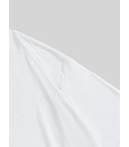 T-shirt vierge imprimé personnalisé de haute qualité, 100% coton tricoté, coupe ample à épaules tombantes, manches courtes, respirant, col rond, style streetwear, 300g - Product Image 4