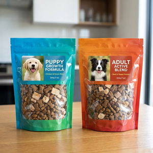 Sacs d'emballage personnalisés pour aliments et friandises pour chats et chiens, en plastique, avec fenêtre transparente, refermables, 200g 500g - Product Image 3