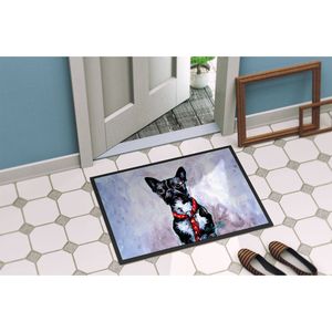 Nuevo felpudo Boston Terrier Ziggy antideslizante lavable de pila baja para interior/exterior alfombra de entrada 18H X 27W alfombrilla para puerta delantera - Product Image 4