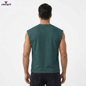 Custom Logo High Quality Casual Fashion 2026 New Design Men's Sleeveless Fitness Gym Tank <b>Top</b> Breathable Quick Dry Anti-Pilling - Product Image 4