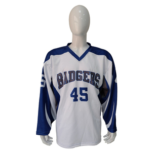 Maillot de Hockey sur Glace Personnalisé 2026 de Haute Qualité pour Club et Équipe, Anti-Bactérien, Broderie 3D, 100% Polyester - Product Image 1