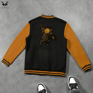 2026 Best Product Men Varsity <b>Jacket</b> Mustard Yellow Sleeve Streetwear Bomber Coat <b>Patchwork</b> Hip Hop Letterman Baseball <b>Jacket</b> - Product Image 2
