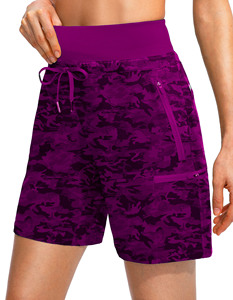 Shorts de sport modernes pour femme, anti-UV, pour le plein air, la course et les voyages, adaptés à la randonnée, unis, nouvelle collection - Product Image 1