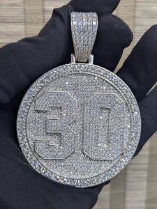 Colgante de moissanita estilo hip hop personalizado con incrustaciones de diamantes, colgante de plata de ley 925, estilo rapero, colgante con nombre personalizado para hombre - Product Image 5