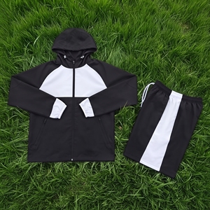 Custom Unisex Windbreaker Nylon Shorts Two Piece Set for Sports and Streetwear Rain Shorts Set Drawstring Waist Rain Shorts Set - Product Image 1