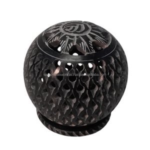 Soporte de luz de té de esteatita con forma de bola hecha a mano de lujo, lámpara aromática de alta calidad para aromaterapia y decoración del hogar - Product Image 4