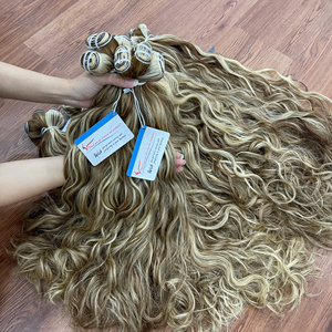 Vietnamese Piano Color <b>Body</b> <b>Wave</b> Hair Extensions Human Hair Bundles Double Drawn Thick Ends Wavy Hair Wholesale - Product Image 2