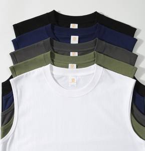 Camiseta de Hombre sin Mangas, 100% Algodón, Lisa, Teñida, Negra, de Alta Calidad, Estilo Urbano, con Diseño Frontal, Venta al Por Mayor - Product Image 6