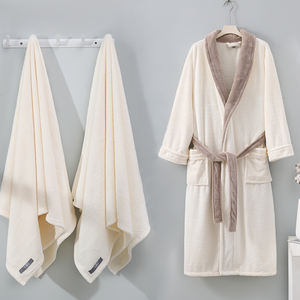 Conjunto de Bata de Baño para Mujer, Toallas de Baño de Lujo, Bata de Baño de Microfibra de Terciopelo Peinado Personalizada, Regalo de Boda, Bata de Baño con Logotipo - Product Image 5