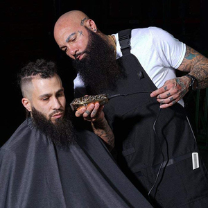 Delantal de Barbero Profesional al por Mayor con Bolsillo, de Lona y Algodón, para Peluquería y Estilismo - Product Image 3